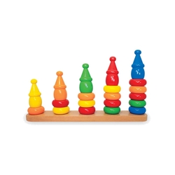 Eğitici Ahşap Oyuncaklar 5 Li Büyük Kule - 2