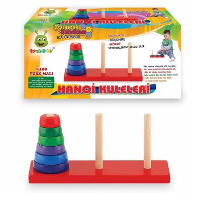 Eğitici Ahşap Oyuncaklar Hanoi Kuleler - 3