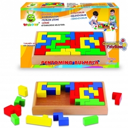 Eğitici Ahşap Oyuncaklar Pentomino Bulmaca - Woodoy-Karsan Ahşap