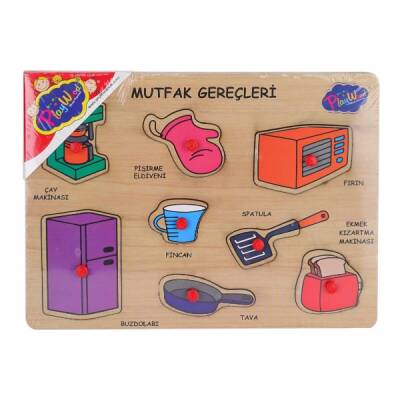 Eğitici Ahşap Tutmalı Mutfak Gereçleri - 1