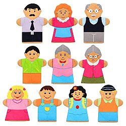 Eğitici Aile Kukla Seti 10 Parça Kumaş - Anadolu Toys