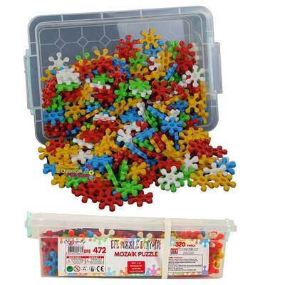 Eğitici Mozaik Puzzle Büyük Boy 240 Parça Plastik Kutuda - 1