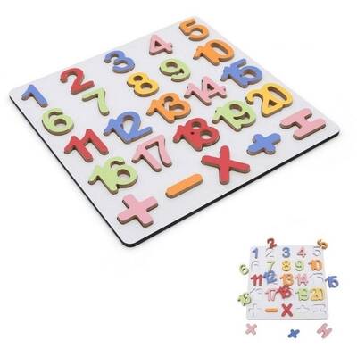 Eğitici Oyuncak Ahşap Kabartmalı Sayılar - 2