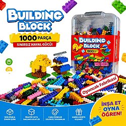 Eğitici Renkli Bloklar Building Block 1000 Adet - 1