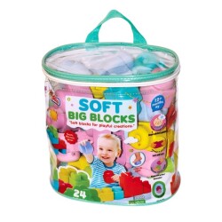 Eğitici Renkli Yumuşak Soft Bloklar Big Bloklar Çanta 24 Parça 12 Ay+ - 2