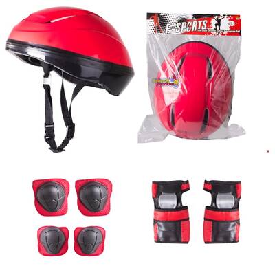 F-Sports Kask Dizlik Ve Dirseklik Seti Kırmızı - 2