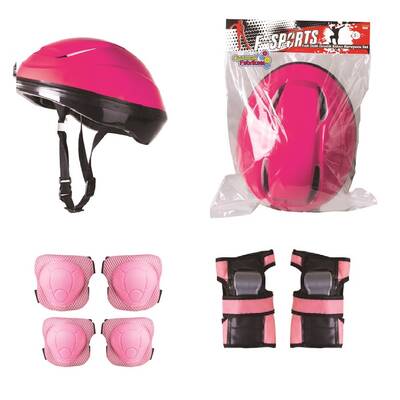 F-Sports Kask Dizlik Ve Dirseklik Seti Pembe - 2
