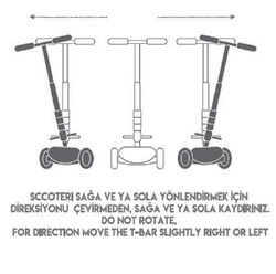 Gokidy Rookie 3 Tekerli Scooter Işıklı Scooter Frenli - 5
