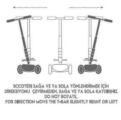 Gokidy Rookie 3 Tekerli Scooter Işıklı Scooter Frenli - 5