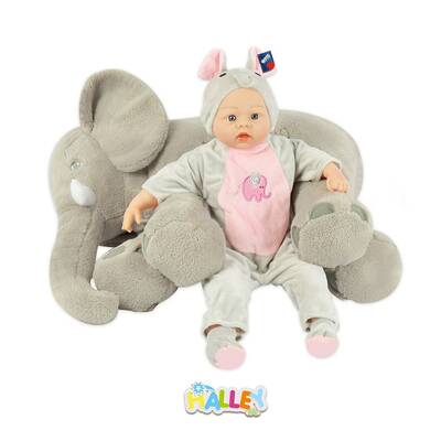 Halley Miajima Peluş Oyuncak Fil Uyku Arkadaşım Yastık 65 Cm - 4