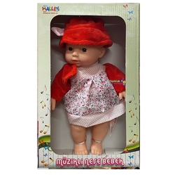 Halley Oyuncak Bebek Müzikli Tulumlu Neşe Bebek 30 Cm - 4