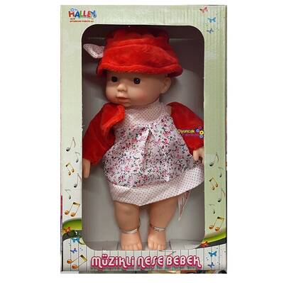 Halley Oyuncak Bebek Müzikli Tulumlu Neşe Bebek 30 Cm - 4