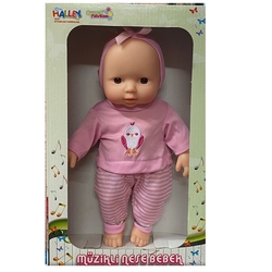 Halley Oyuncak Bebek Müzikli Tulumlu Neşe Bebek 30 Cm - 5