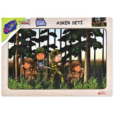 Playwood Eğitici Ahşap Puzzle Asker Seti 20 Parça - 3