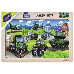 Playwood Eğitici Ahşap Puzzle Asker Seti 20 Parça - 4