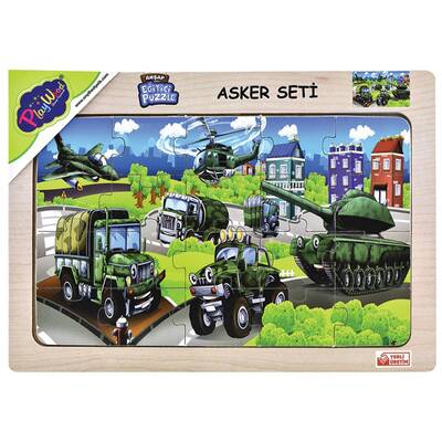 Playwood Eğitici Ahşap Puzzle Asker Seti 20 Parça - 4
