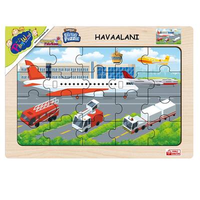 Playwood Eğitici Ahşap Puzzle Havalimanı 20 Parça - 3