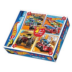Hotwheels Puzzle Set 4 İn 1 Box - Dıy Toy