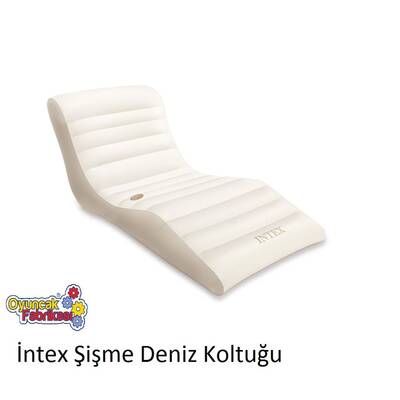 Intex 56861 Krem Renk Şişme Şezlong Koltuk Yatak 193x102 cm - 3