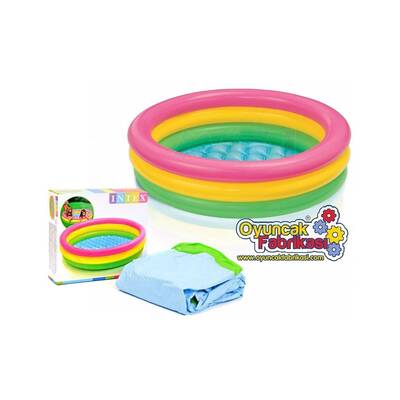 İntex 57107 İntex Mini Bebek Havuzu Altı Yumuşak Tabanlı 61x22Cm - 3