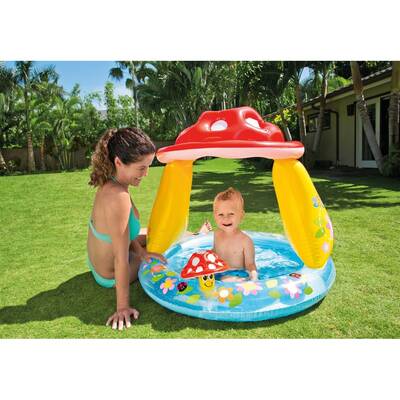 İntex 57114 İntex Mantar Gölgelikli Bebe Havuzu 102x89Cm - 2