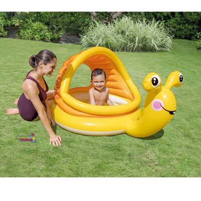 Intex 57124 Gölgelikli Salyangoz Şişme Havuz 145x102x74 cm - 1