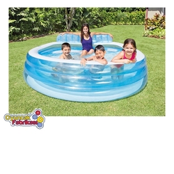 Intex 57190 Koltuklu Aile Şişme Havuzu Mavi 224x216x76 Cm - 2