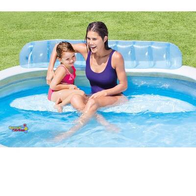 Intex 57190 Koltuklu Aile Şişme Havuzu Mavi 224x216x76 Cm - 4