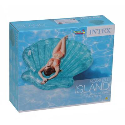 Intex 57255 Şişme Şeffaf Deniz Kabuğu Ada-Yatak 191x191x25 Cm - 4