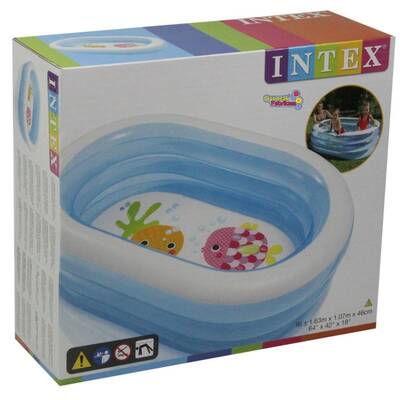 İntex 57482 Şeffaf Oval Havuz 163x107x46 Cm - 3