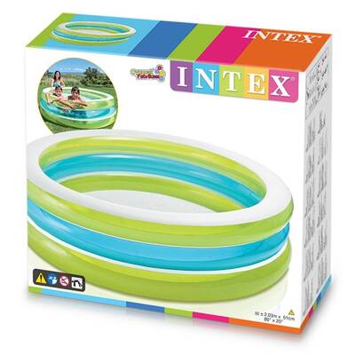 Intex 57489 İntex Şişme Havuz 3 Boğumlu Şeffaf 203x51 Cm - 4