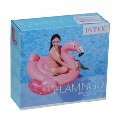 İntex 57558 Pembe Şişme Flamingo Binici-Tutmaçlı Ada 142x137x97 cm - 2