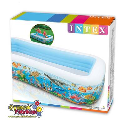 İntex 58485 Balık Desenli Şeffaf Aile Havuzu - 4