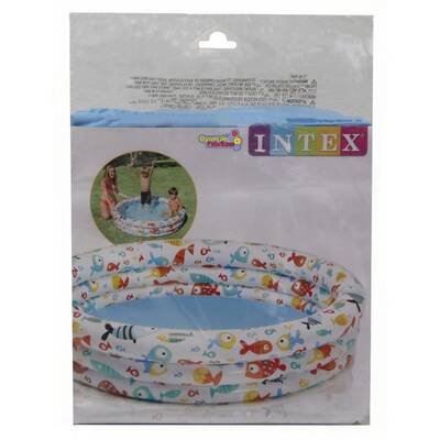 Intex 59431 Balık Desenli Akvaryum Şişme Havuz 3 Boğumlu 132x28 Cm - 3