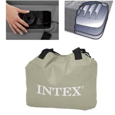 İntex 64414 Çift Kişilik Şişme Yatak 4 Katlı Elektirikli 203x152x46 Cm - 4