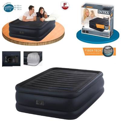 intex 64440 Elektrikli Dura-Beam QUEEN Çift Kişilik Şişme Yatak - 1