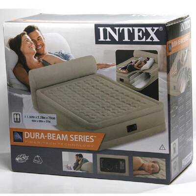 İntex 64460 Çift Kişilik Elelektirikli Dura-Beam Başlıklı Yatak - 1