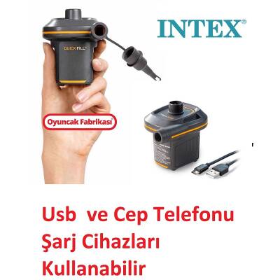 İntex AP635 Quickfill Usb Girişli Şişme Ürünler Hava Pompası Hızlı Doldurma Mini Pompa 5V/2A - 1