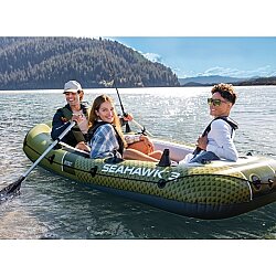 Intex Seahawk 2 Şişme Bot Seti 236cmx114cmx41cm 2 Kişilik Kürekli ve Pompalı Deniz Göl Balıkçı Botu - İntex