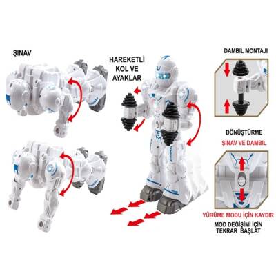 Işıklı ve Müzikli Hareketli Atletik Sporcu Pilli Robot - 2