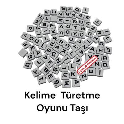 Kelime Üretme Oyunu Taşı Seti 100 Adet Harf - 1