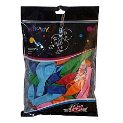 Kikajoy 12 İnç Pastel Karışık Renkli Balon 50 Adet Parti Süsleme Balonu - KİKAJOY