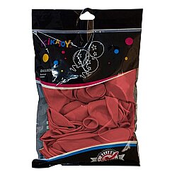 Kikajoy 12 İnç Pastel Kırmızı Balon 50 Adet Parti Süsleme Balonu - KİKAJOY