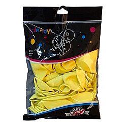 Kikajoy 12 İnç Pastel Sarı Balon 50 Adet Parti Süsleme Balonu - KİKAJOY