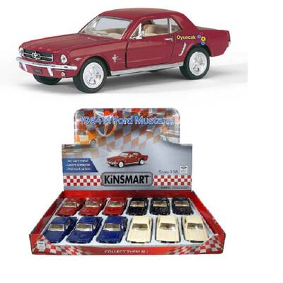 Kinsmart 1964 1/2 Ford Mustang 1:36 Metal Çek Bırak Araba - 1