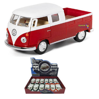 Kinsmart Çek Bırak 1963 Volkswagen Bus Double Cab Pickup - 1
