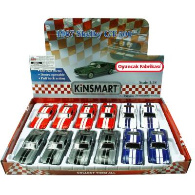 Kinsmart Çek Bırak Araba 1967 Ford Shelby Gt- 500-1:38 - 1