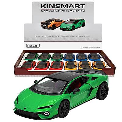 Kinsmart Çek Bırak Lamborghini Temerario 1:36 Metal Model Araba Die Cast Oyuncak - 1