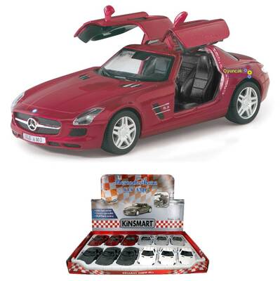 Kinsmart Mercedes Benz SLS AMG 1:36 Metal Çek Bırak Araba - 1