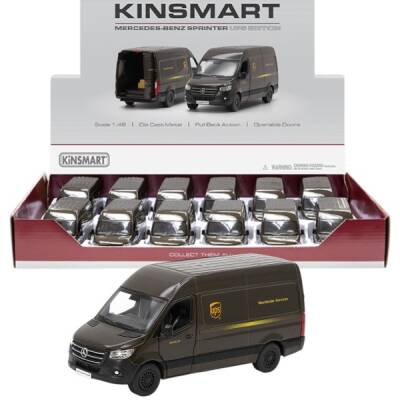 Kinsmart Metal Çek Bırak Araba Mercedes-Benz Sprinter UPS - 1